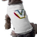 Abstract and colourful letter V Dog Tee