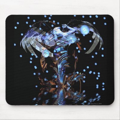 Abstract Angel Mouse Pad by Guiltypleasures