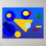 Abstract Art - Blue Phase Print