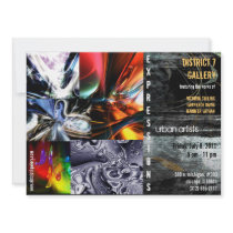 abstract art gallery invitation