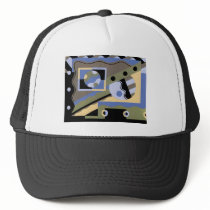 Abstract Art in Geometrics Mesh Hat