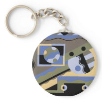 Abstract Art in Geometrics Key Chains