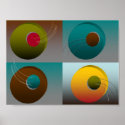 Abstract Art - Moonlight Grasp posters
