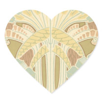 abstract art nouveau pattern vintage art heart sticker