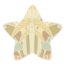 abstract art nouveau pattern vintage art sticker