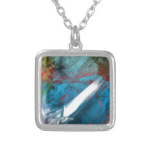 Abstract Art - Ocean Personalized Necklace