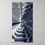Abstract Art Poster Silver Plate Four posters