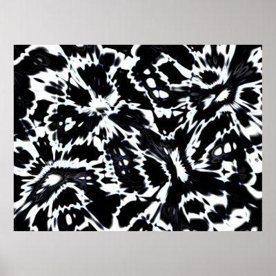 Abstract Art Poster Wild About Black White by Darling_Gifts