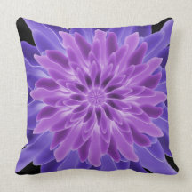 Abstract Art Purple Flower Pillow