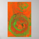 Abstract Asian Query Green Poster