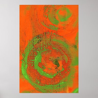 Abstract Asian Query Green Poster by INTHEPRESENT