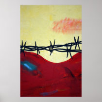 Abstract - barbed wire poster