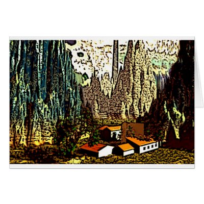 Abstract Bavarian Landscape Card by pyromaniacal