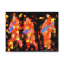 Abstract Black and Orange Musicians