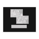 Abstract Black/White 2-photo frame Postcards