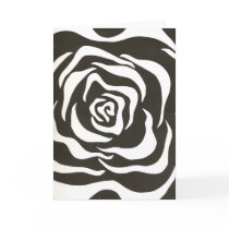 Abstract black white flower
