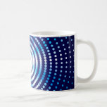Abstract blue background coffee mugs