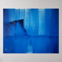 Abstract Blue Fair Head Irish Art Print