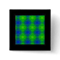 Abstract Blue Green Blurred Pinback Buttons