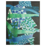 abstract blue green personalized flyer