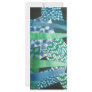 abstract blue green full color rack card