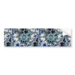 Abstract Blue-green starburst Bumper Stickers