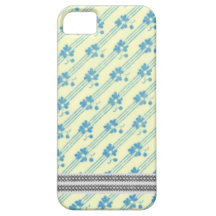 Abstract Blue Herb, Triple Line, Charcoal Diamonds iPhone 5 Case