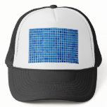 Abstract Blue Mosaic Hat