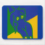 Abstract blue patchwork nude- mouse mat