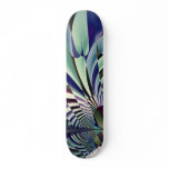 Abstract Blue Custom Skate Board