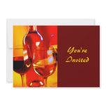Abstract Bottle of Wine and Glasses