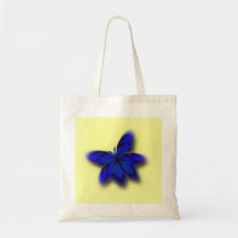 Abstract Bright Blue Butterfly Tote Bag