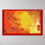 Abstract Bright Flowers #4 Halima Ahkdar Print