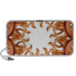 Abstract Bronze Sun Kaleidoscope Ipod Speakers
