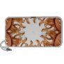 Abstract Bronze Sun Kaleidoscope Ipod Speakers