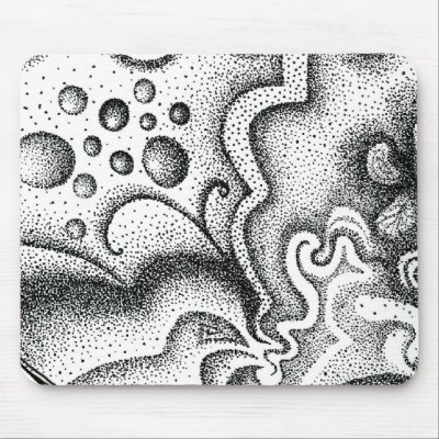 Abstract Bubbles and Waves Mousepad by purrprints