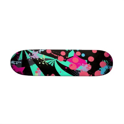 Abstract Burst Skate Deck by aikiri