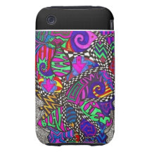 Abstract Burst Tough iPhone 3 Covers