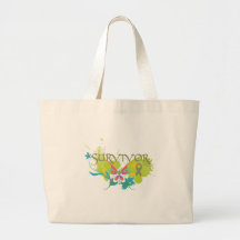Abstract Butterfly Brain Cancer Survivor Canvas Bag