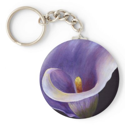 Abstract Calla Key Chains by taiche