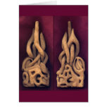 "Abstract" - carving in wood Card