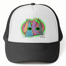 Abstract Cat Lover Art Gifts Trucker Hats