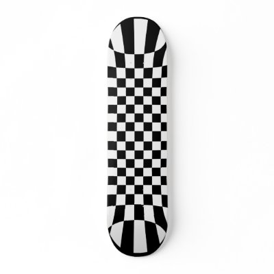 ABSTRACT CHECKERBOARD SKATEBOARD DECK by breavis