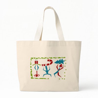Abstract Christmas Art Tote Bags by naturetees
