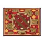 Abstract Christmas Orb Wrapped Canvas