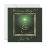 Abstract Christmas Tree Party  Invitation green