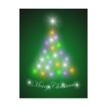Abstract Christmas tree postcards