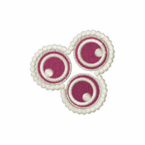 Abstract circles embroidered women's t-shirt