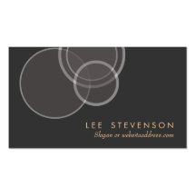 Abstract Circles Modern Profile Business Card