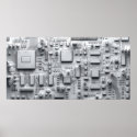 Abstract Circuit Board posters